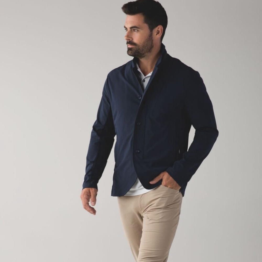 Lululemon Nonstop Blazer Jacket Men’s XL Navy Blue Zip Button
